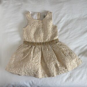 Max Studio Cream/Gold Occassion Dress 2T